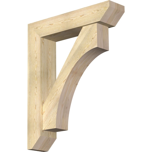 Ekena Millwork Westlake Slat Rough Sawn Bracket w/ Offset Brace, Douglas Fir, 8"W x 36"D x 44"H BKT0806X36X44WTL06RDF - main